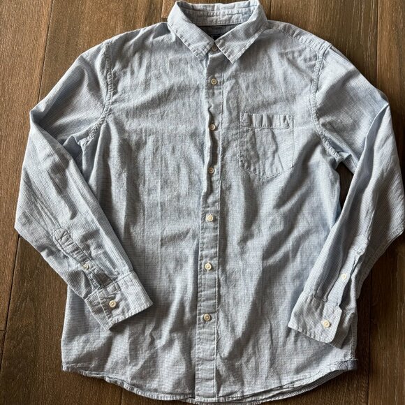 Grayers Clothier blue pinstripe mens button front casual shirt size medium - Picture 1 of 11